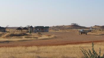 Airport with dirt runway