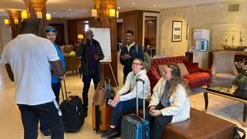 Waiting in the hotel