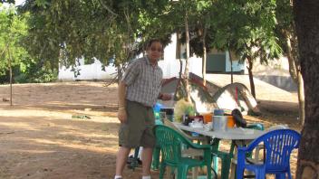 Anton at the campsite