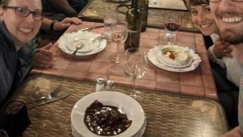 Goodbye dinner for Abram