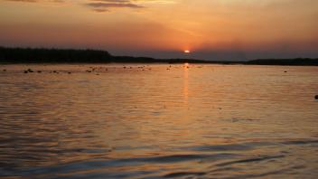 Sunset over water