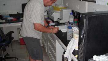 Anton in the lab