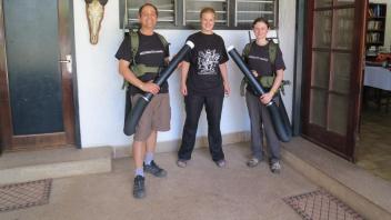 The VGL team poses with backpack aspirators