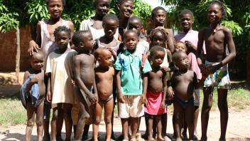 Children in the village of Prabis