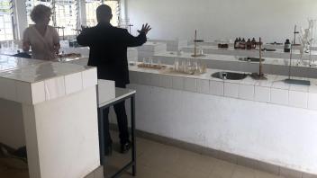 Viewing laboratory space at University of São Tomé and Príncipe
