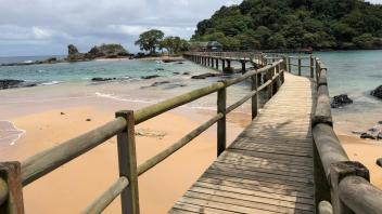 Walkway over water