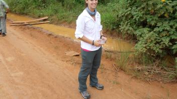 Ali ready to collect larvae