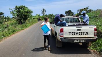 Maria facilitates larval collections in Agua Grande
