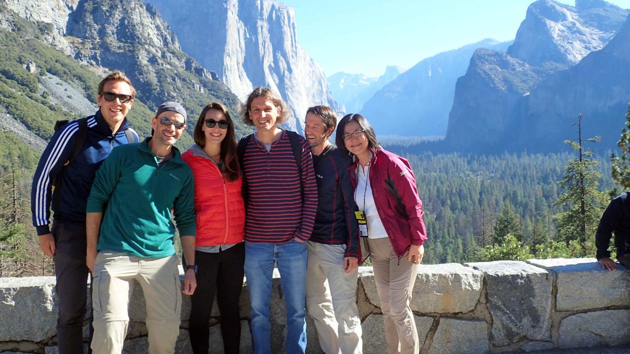 VGL group poses in front a Yosemite Valley